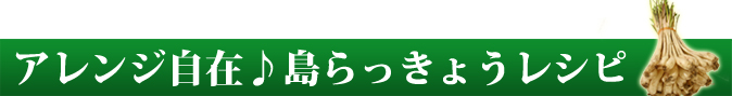 島らっきょう　レシピ