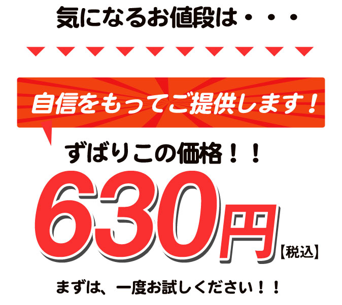 ずばり630円でご提供